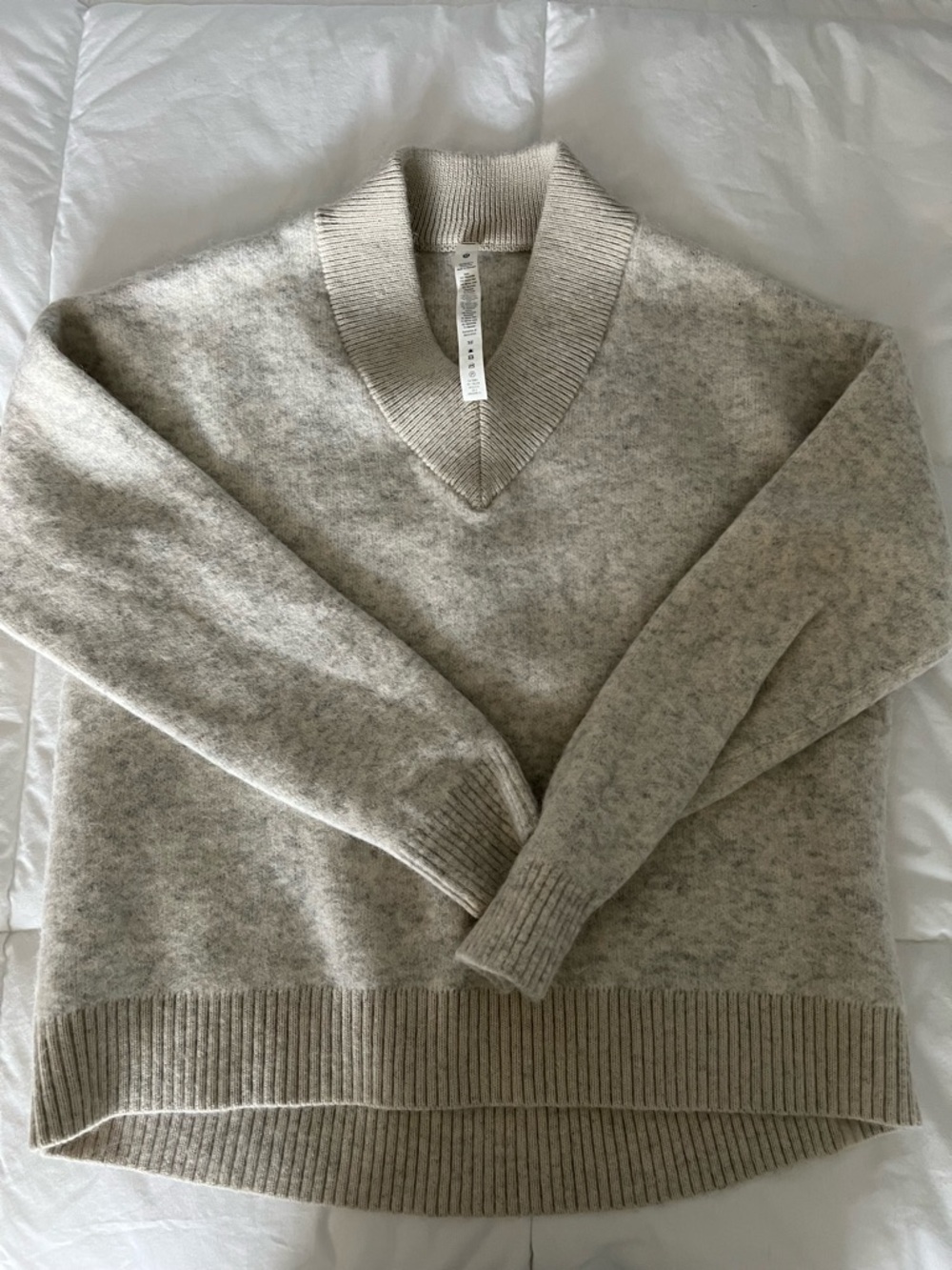 lululemon alpaca wool blend v neck sweater